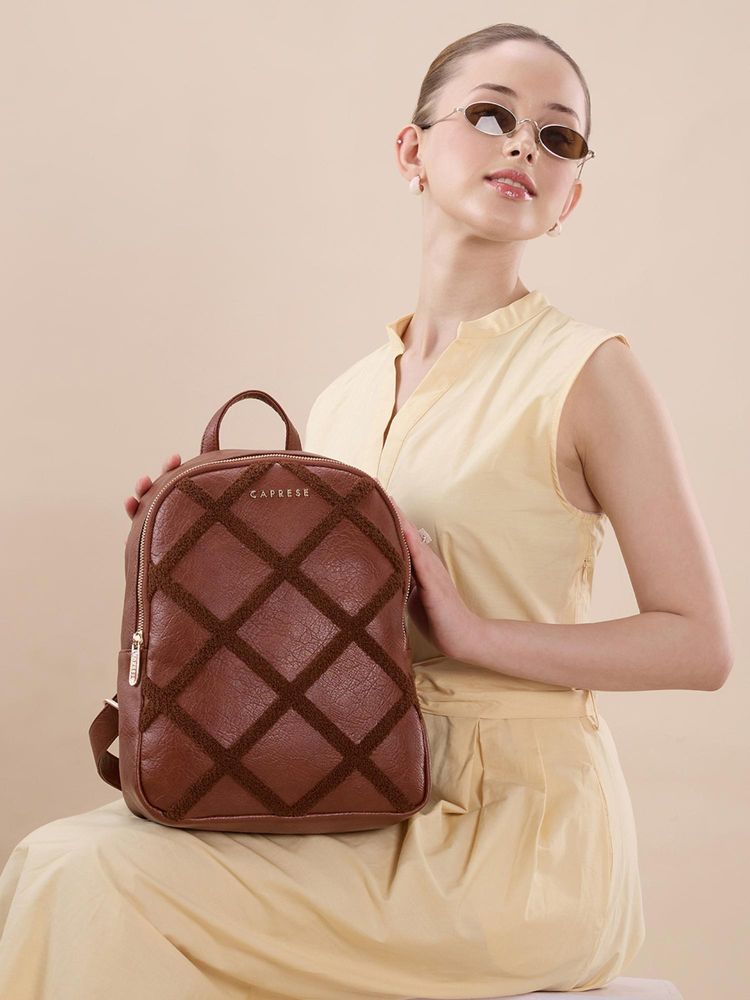 Caprese Women Athena Tan Backpack-picture-11