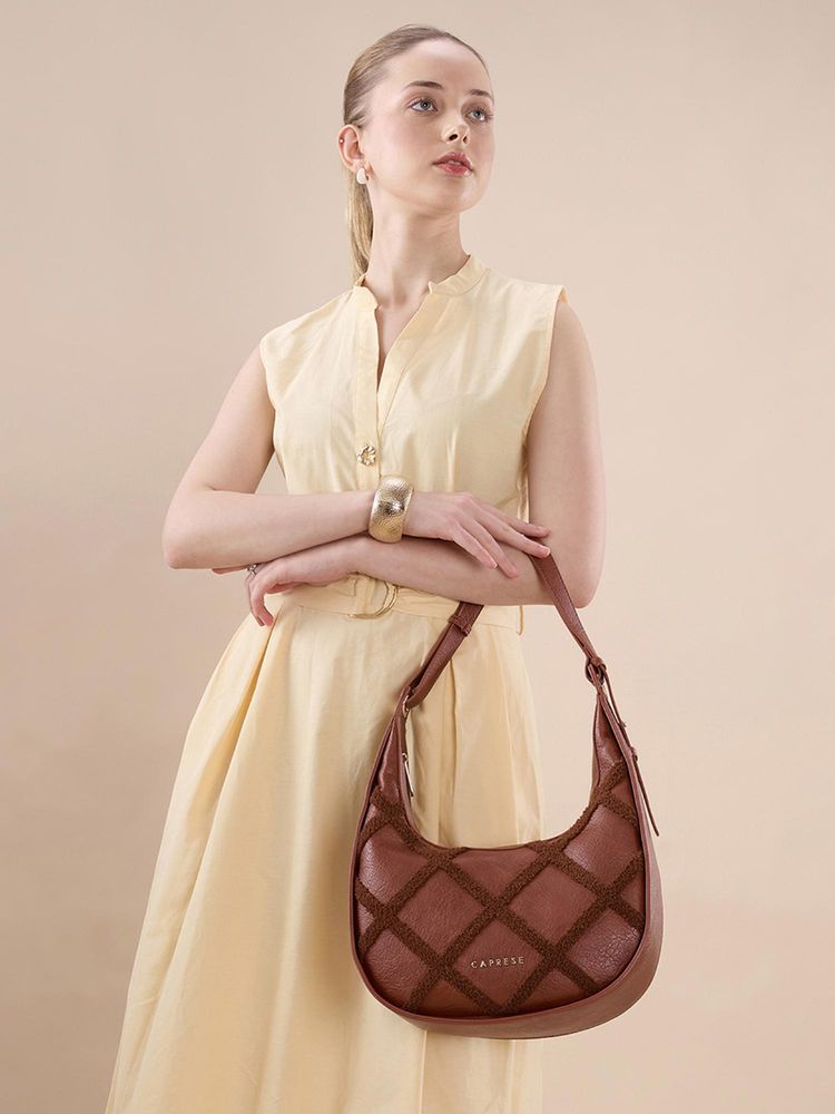 Caprese Women Athena Cherry Lacquer Tan Handbag-image-13