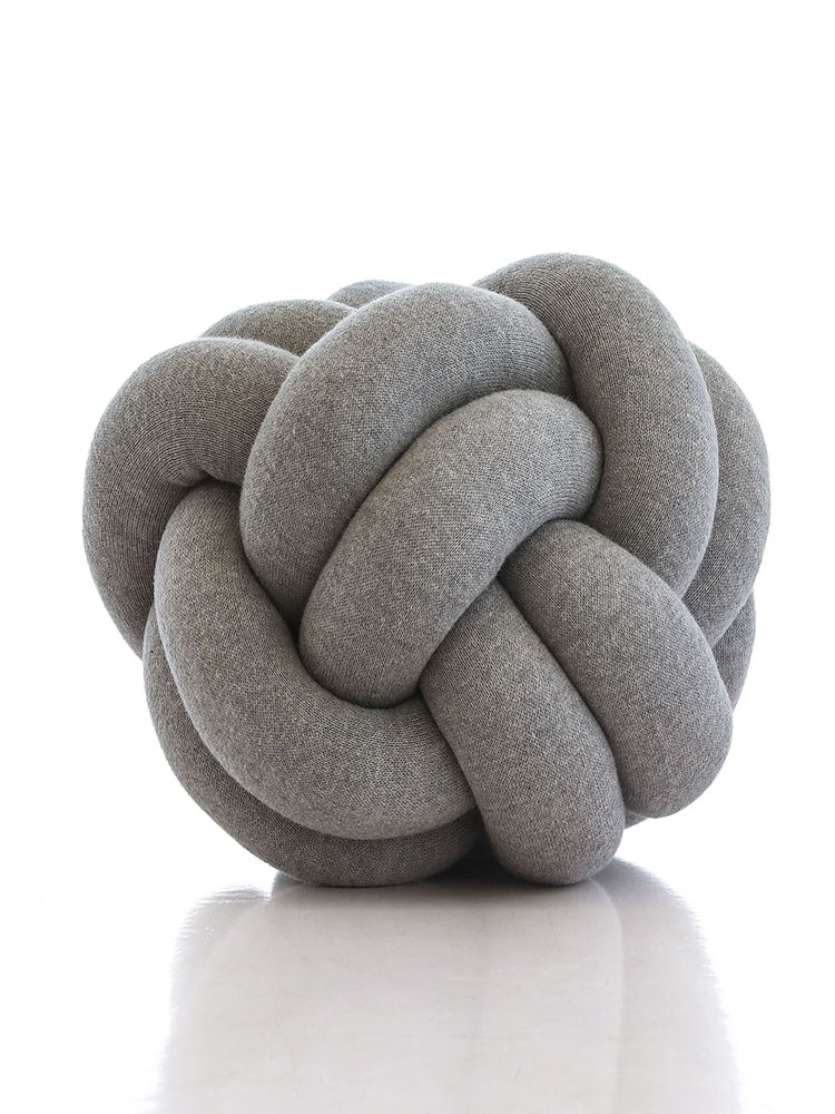 PLUCHI Nodo Cotton Knitted Grey Decorative Cushion-image-8