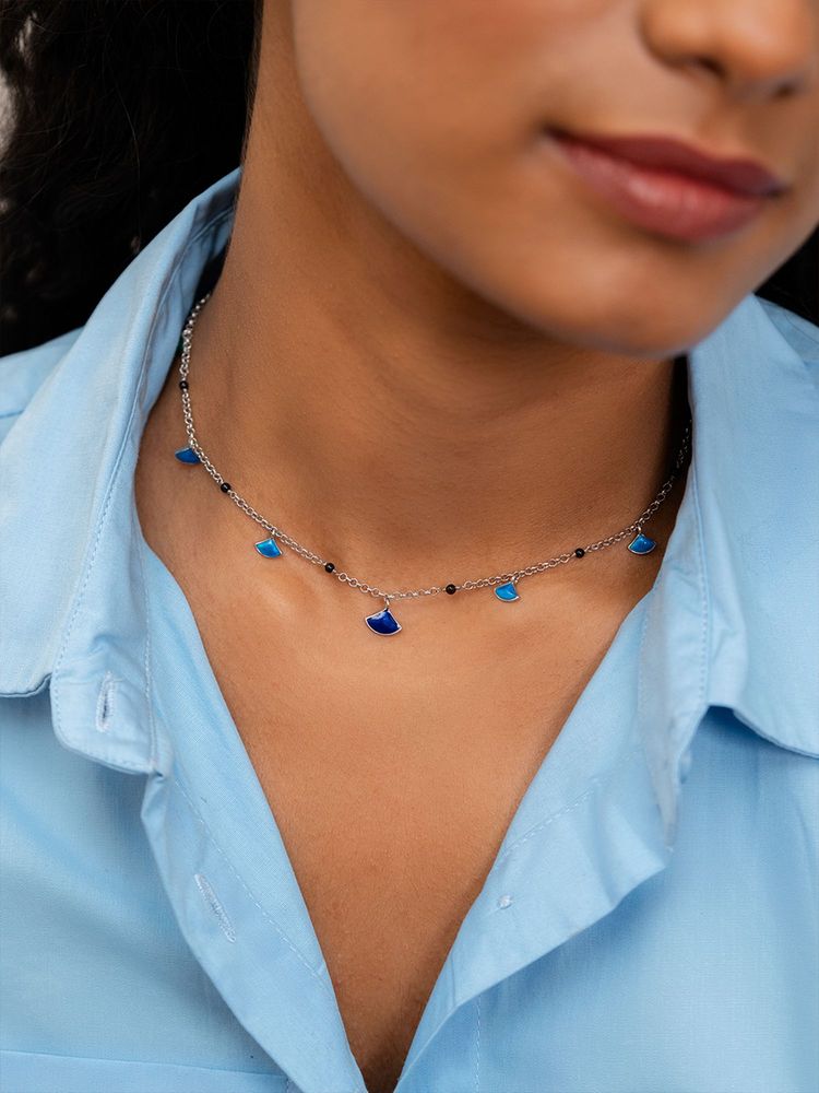 Shaya by CaratLane 925 Silver Owning My Goofy Multi-Color Necklace-image-30