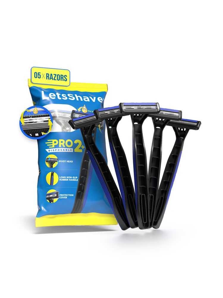 LetsShave Pro 2 Plus Disposable Razor - Pack of 5