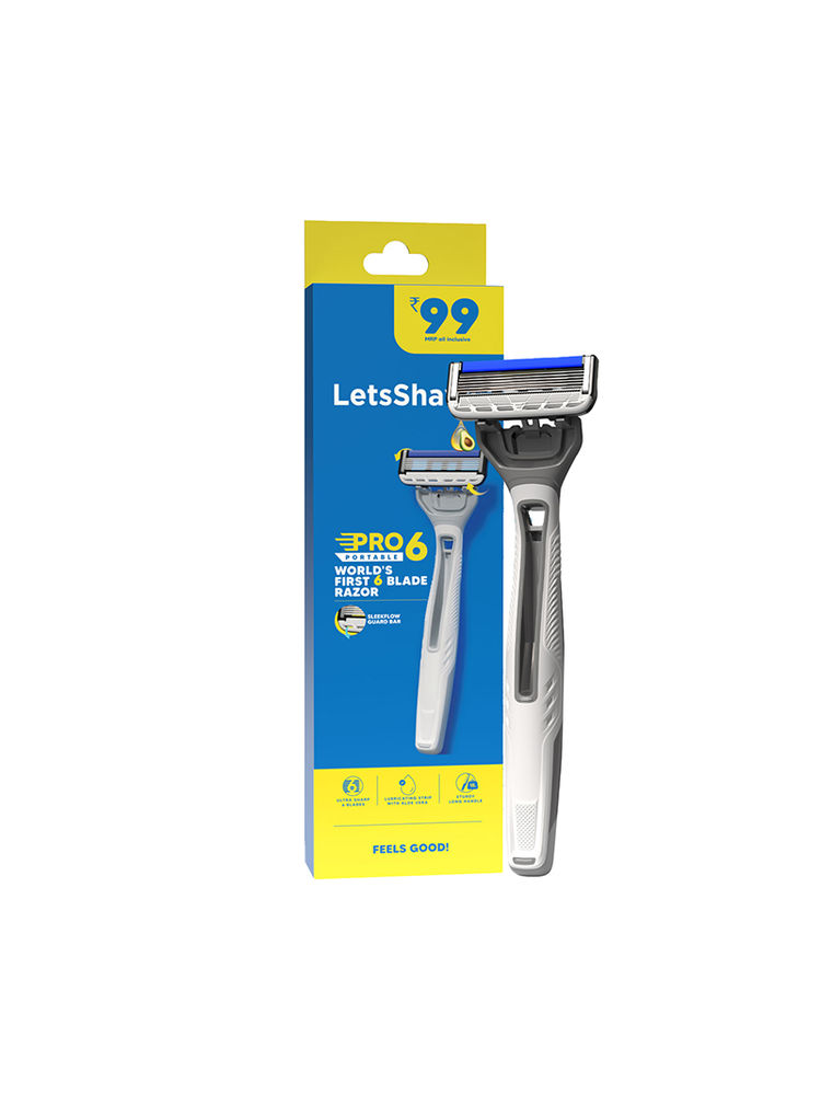 LetsShave Pro 6 Premium Portable Shaving Razor