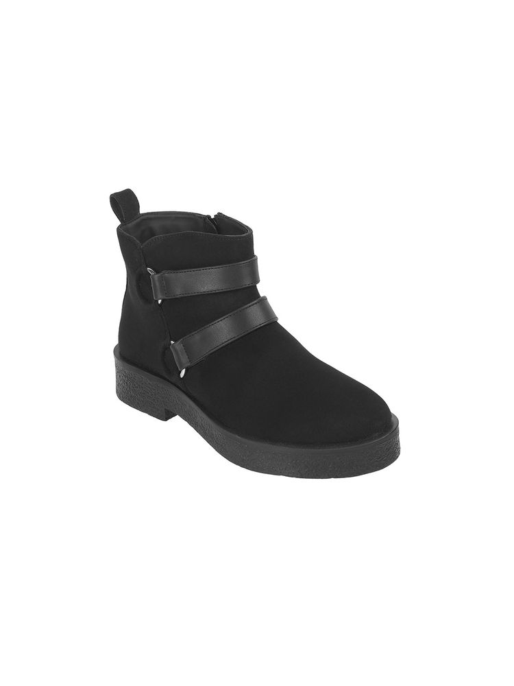 Metro Women Black Casual Boots-image-10