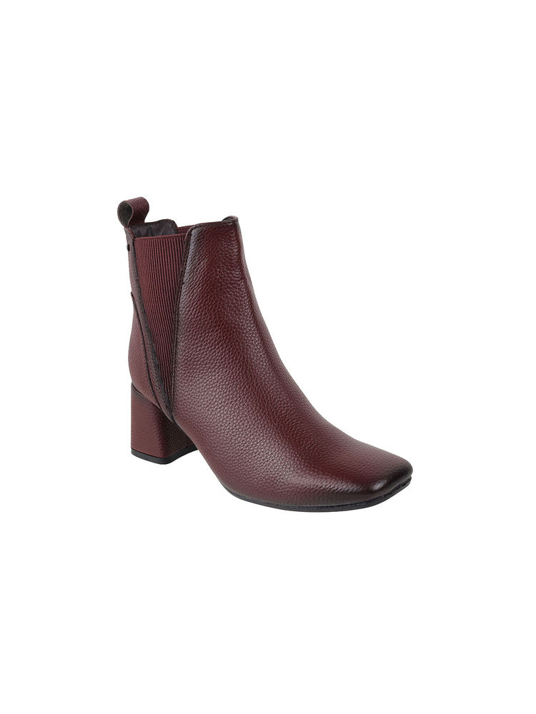 Mochi Women Maroon Chelsea Boots-picture-38