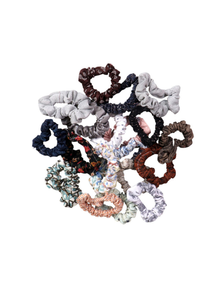 MAKEUP BY SITI EleganceElastic Hair Scrunchies-Mix Colour- 10Pcs