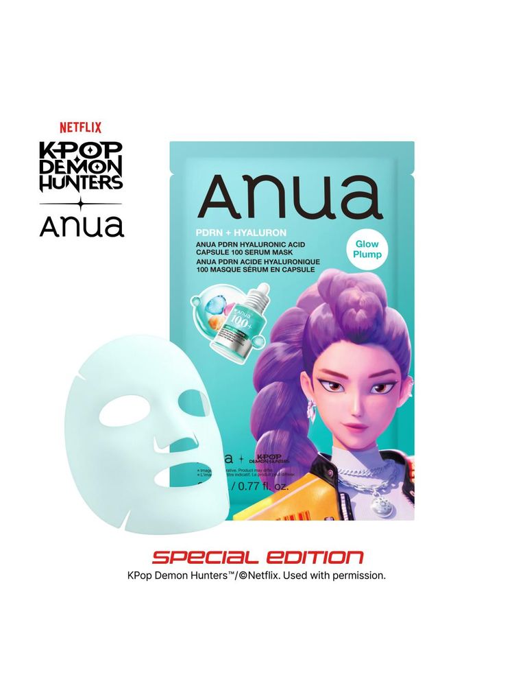 Anua PDRN Hyaluronic Acid Capsule 100 Serum Mask - K-Pop Demon Hunters Special Edition