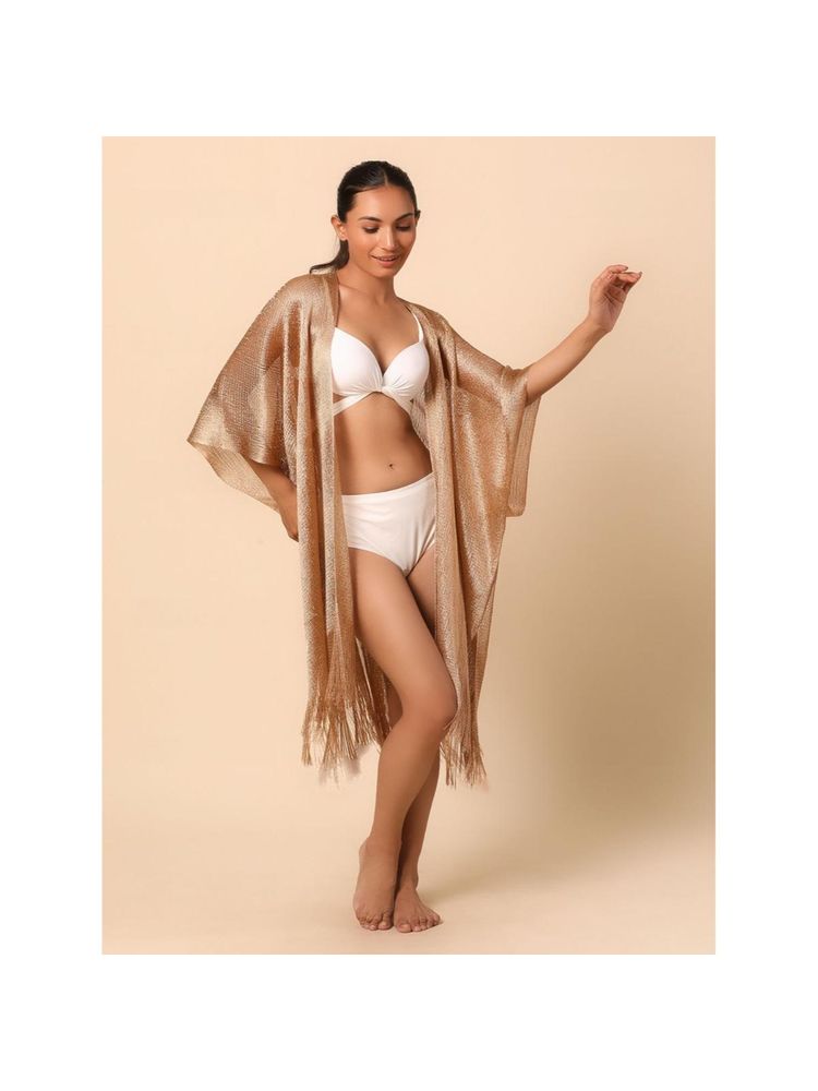 WomanLikeU Golden Shimmer Shrug-picture-15
