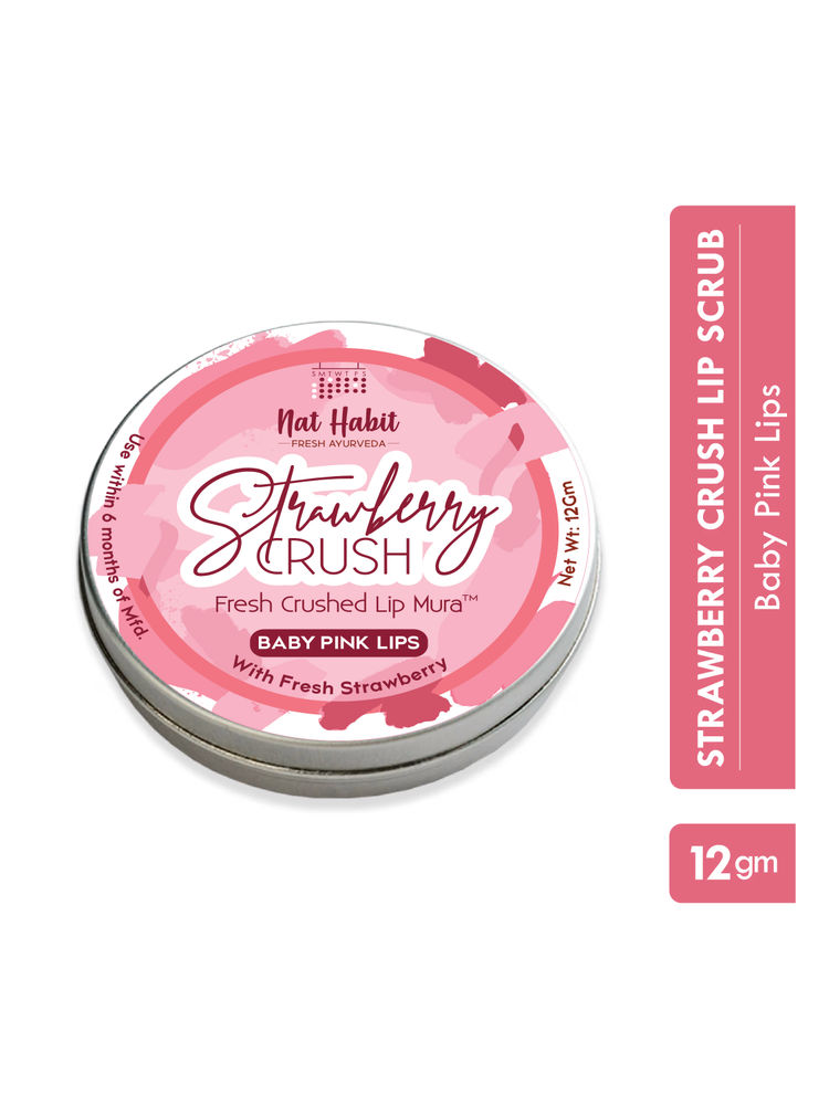 Nat Habit Strawberry Lip Scrub, Lip Mask for Pigmentation, Discoloration, Dark Lips Baby Pink Lips-picture-26
