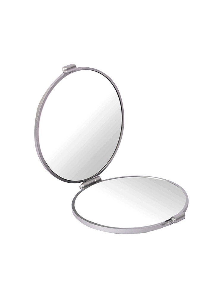 GUBB Travel Mirror Compact Cosmetic Bag Mirror for Women Magnifying Mirror for Makeup 5X - Silver