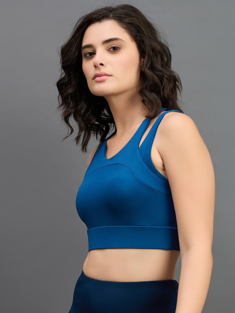 Dida Blue Full Coverage Padded Sports Bra-picture-21