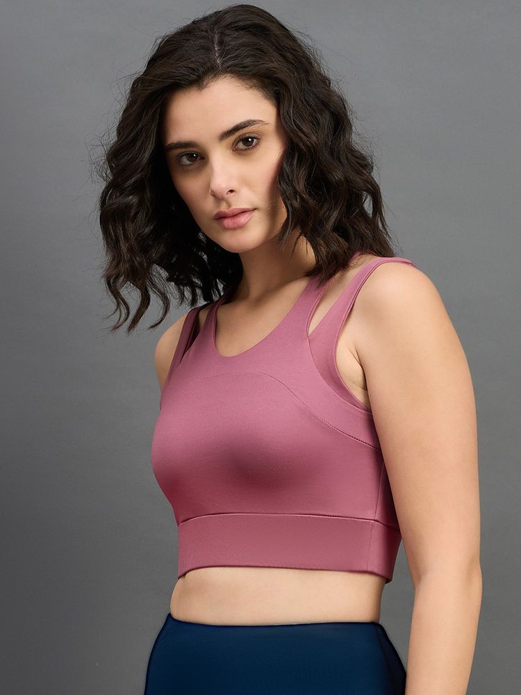 Dida Pink Full Coverage Padded Sports Bra-picture-18