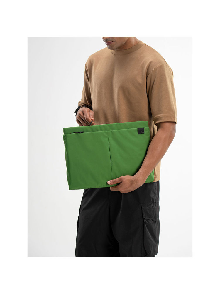 DailyObjects Unisex Solid Seagrass Pivot Laptop Sleeve