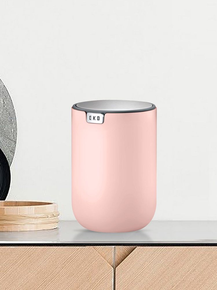 OBSESSIONS Pink Stainless Table 1.5L Round Dustbins-picture-12
