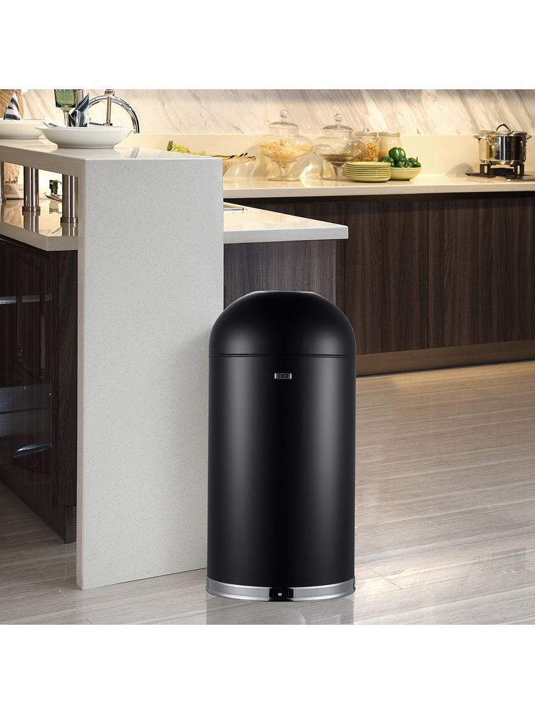 OBSESSIONS Black Stainless Commercial 52L Round Dustbins-image-33
