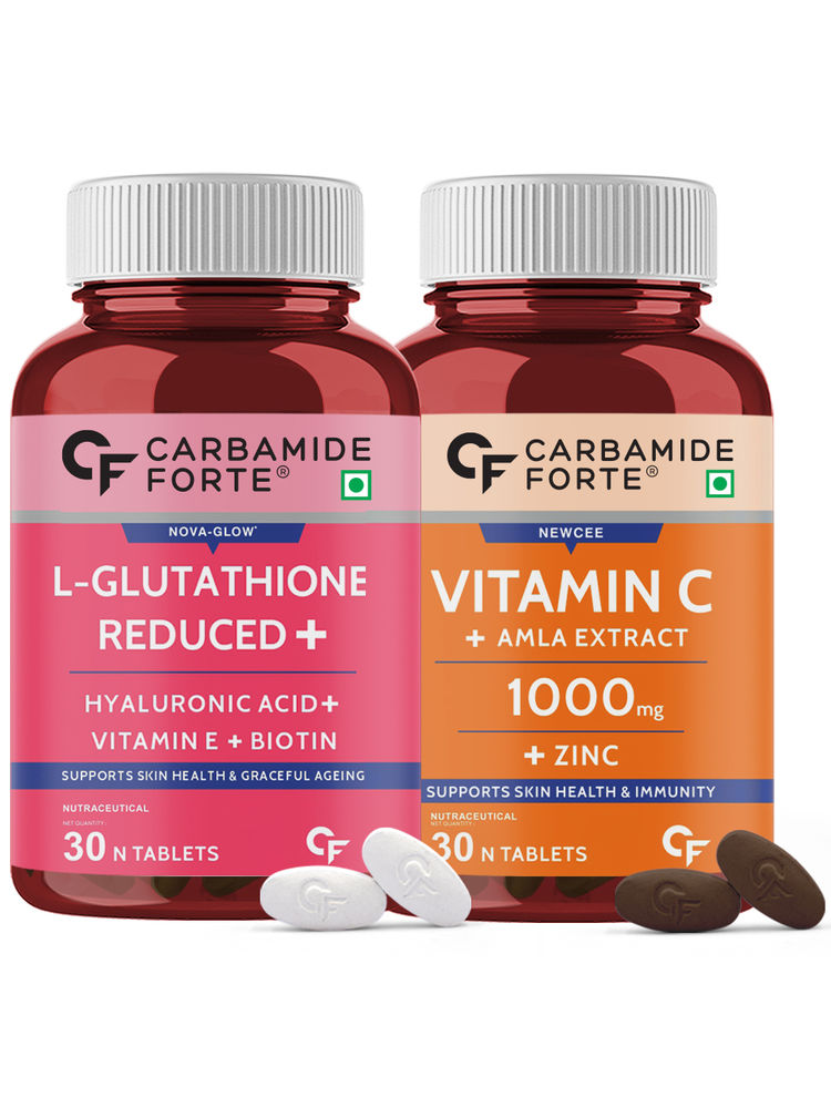 Carbamide Forte L Glutathione Tablets With Vitamin C From 1000mg Amla Extract & Zinc 60 Tablets
