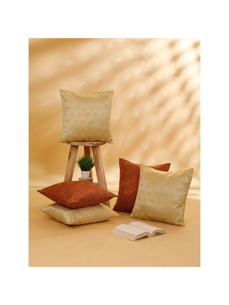 Rosara Home Geometric Square Cushion Covers (Set Of 5)-picture-22