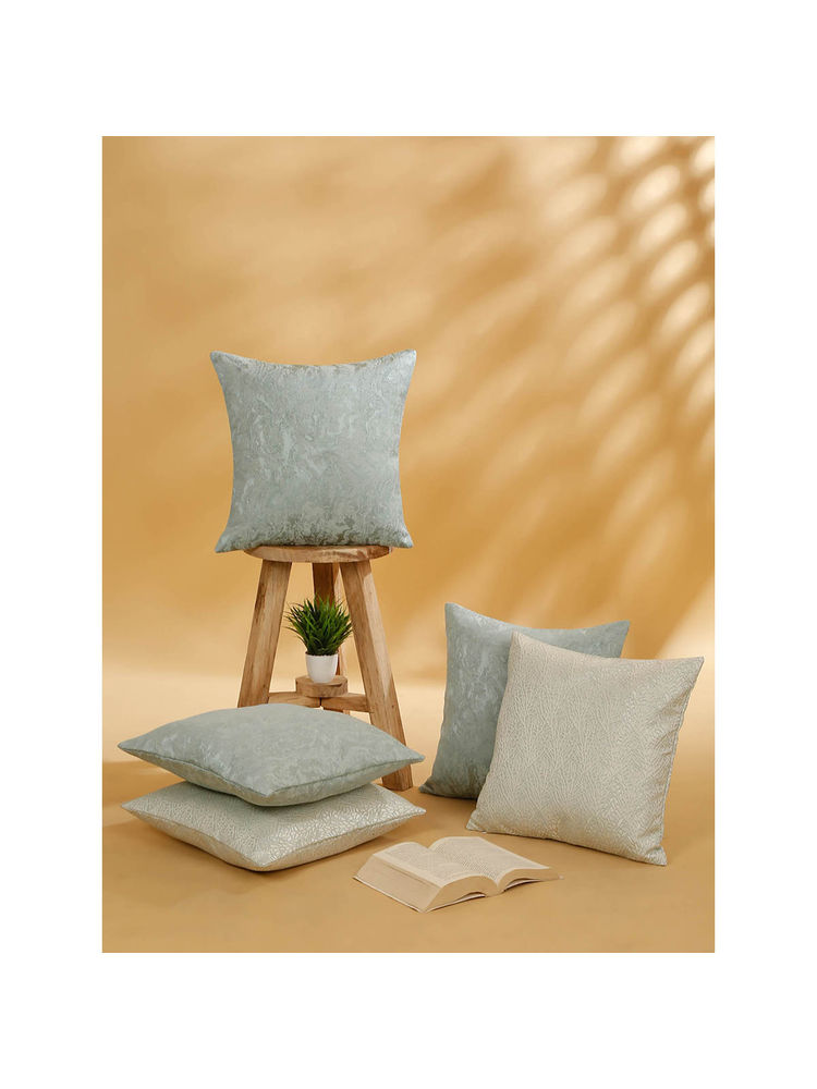 Rosara Home Jacquard Square Cushion Covers (Set Of 5)-picture-27