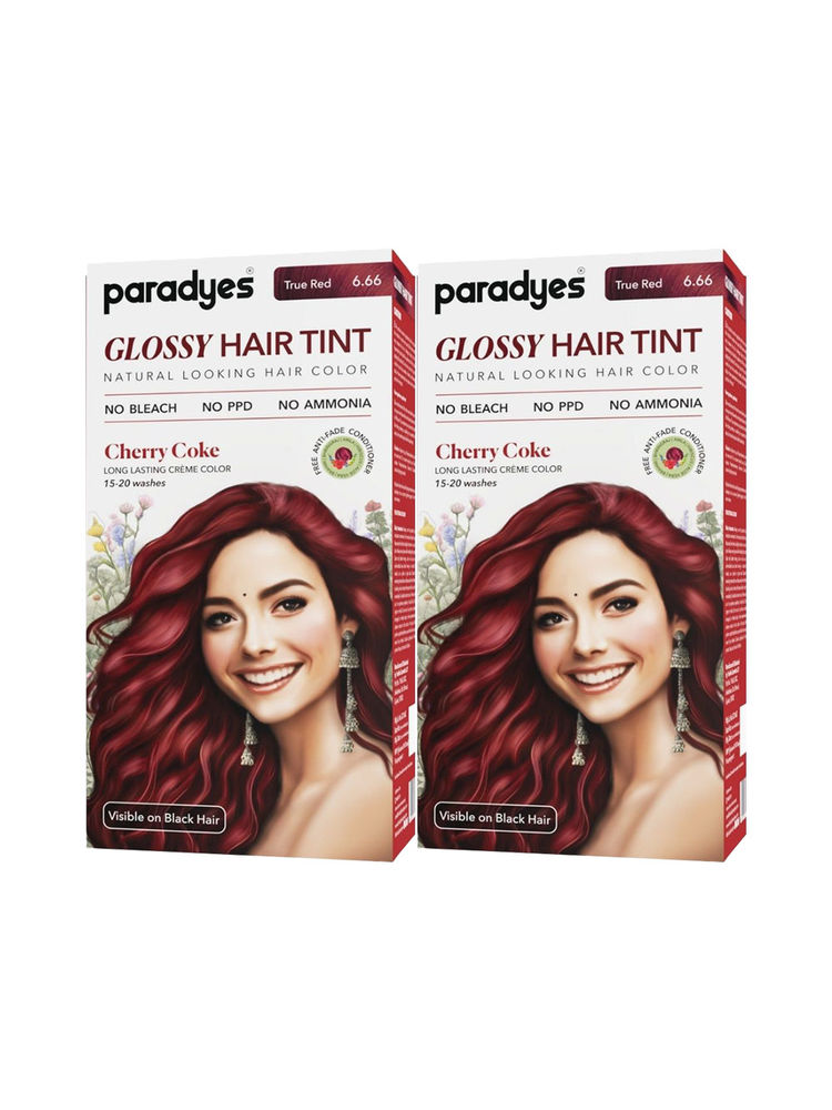 Paradyes Cherry Coke Glossy Hair Tint Semi-Permanent 6.66 True Red Creme Color - Pack Of 2-picture-12