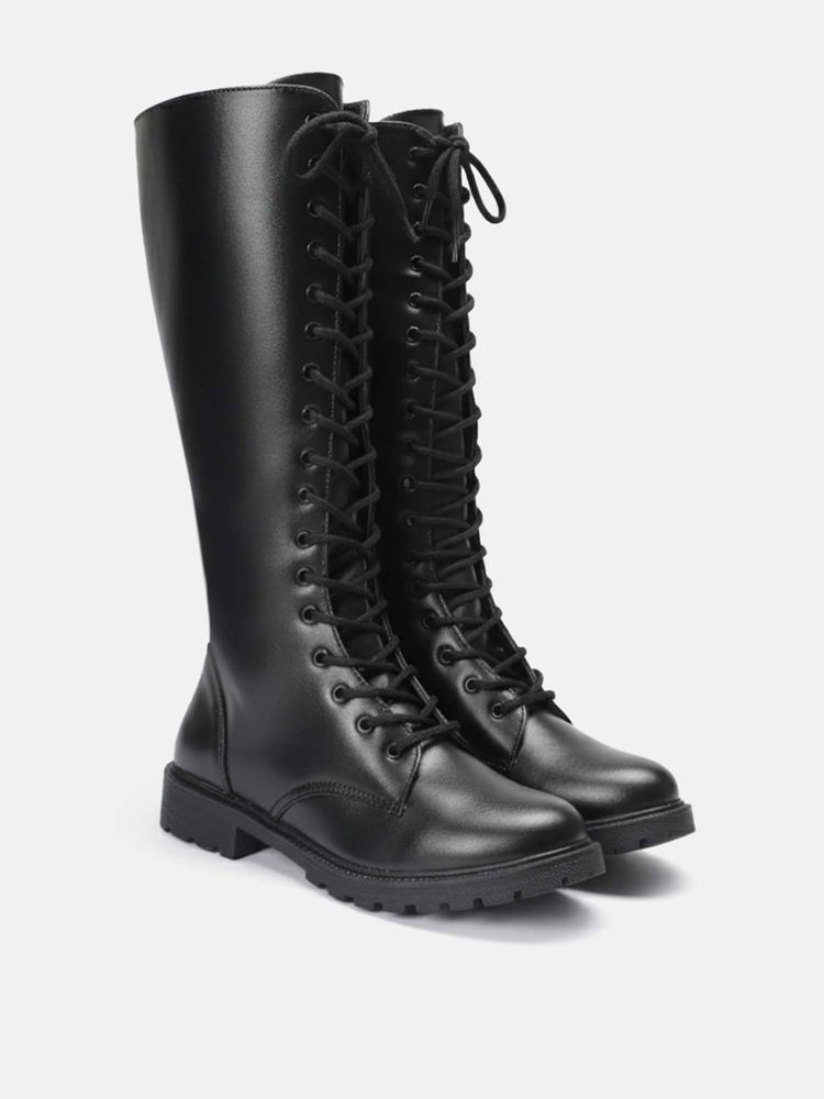 Zori World Bonnie - Lace Up Black Casual Boots-image-43
