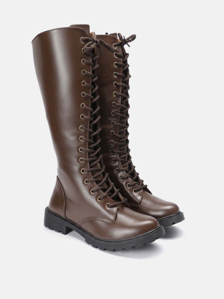 Zori World Bonnie - Lace Up Brown Casual Boots-image-19