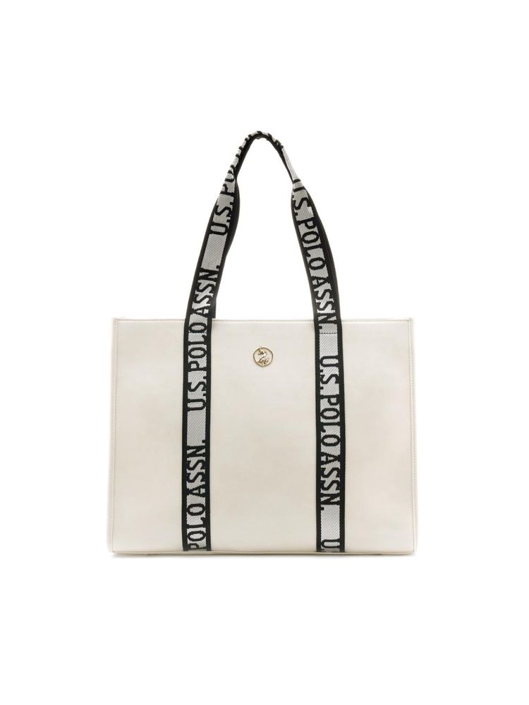 U.S. POLO ASSN. Ella Off White tote Handbag-image-29