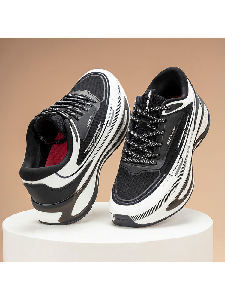 Red Tape Women Textured Black and White Athleisure Walking Shoes-image-19