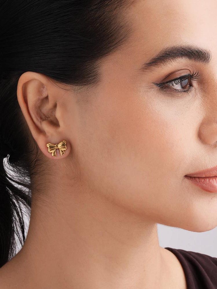 Palmonas Graceful Bow Accent Studs - Waterproof And Anti-Tarnish-image-28