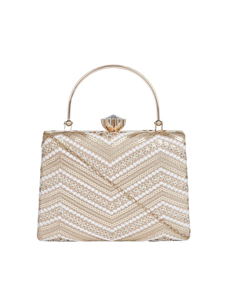 Horra Zigzag Clutch Gold (M)-image-14