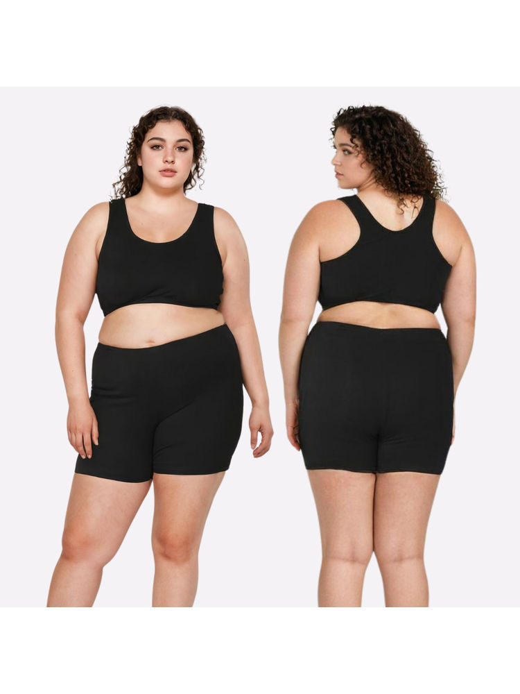 Adira Plus Size Black Under Dress Shorties (Pack of 2)-picture-45