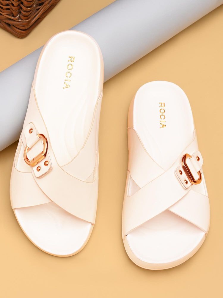 ROCIA By Regal White Women Buckled Stylish Sandals-image-47