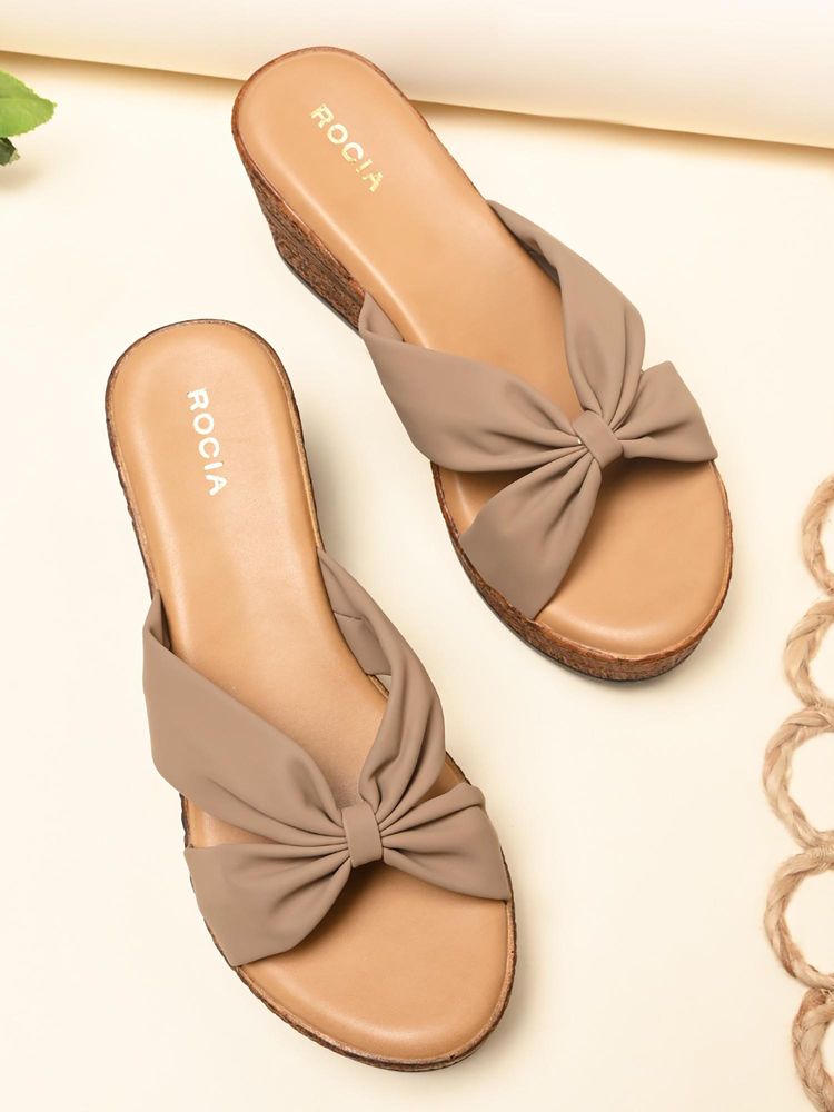 ROCIA By Regal Beige Women Classic Wedges Heels-picture-17