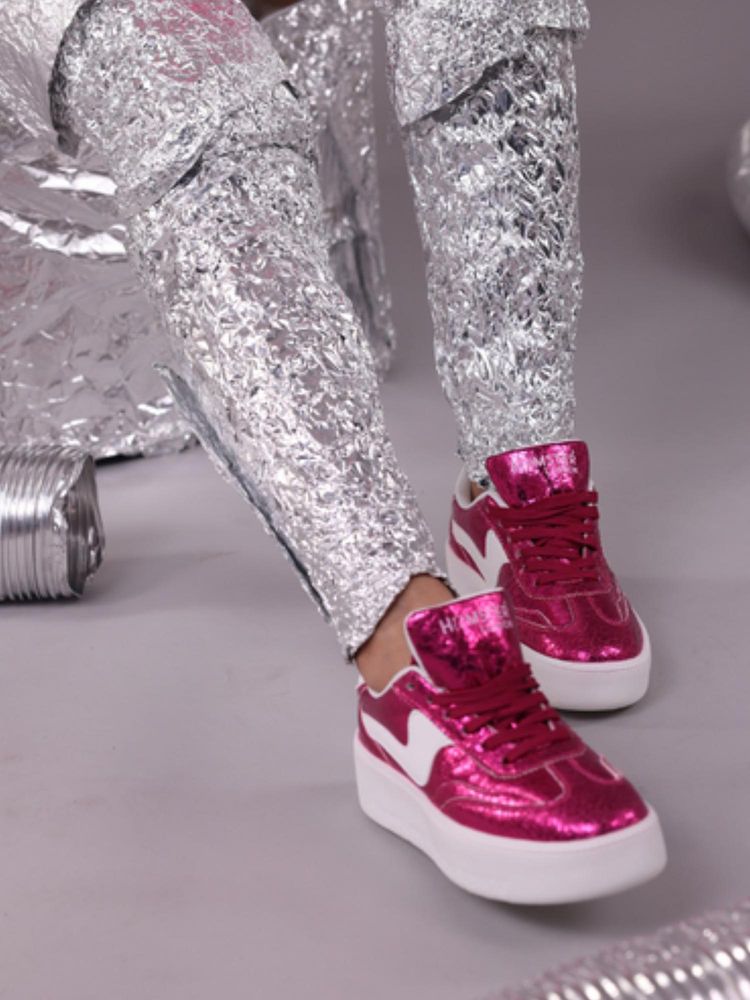 Hamster London Metallic Hot Pink Party Sneakers-image-17