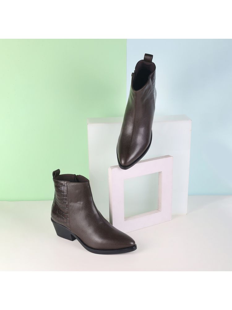 Mochi Women Brown Casual Boots-picture-11