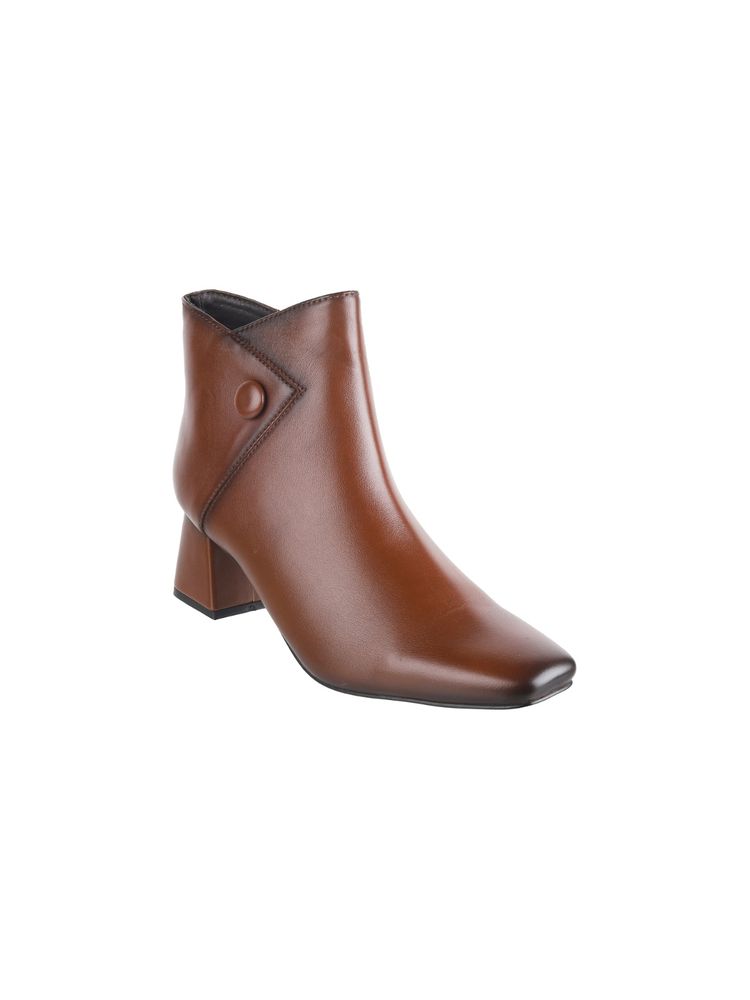 Metro Women Tan Casual Boots-image-5