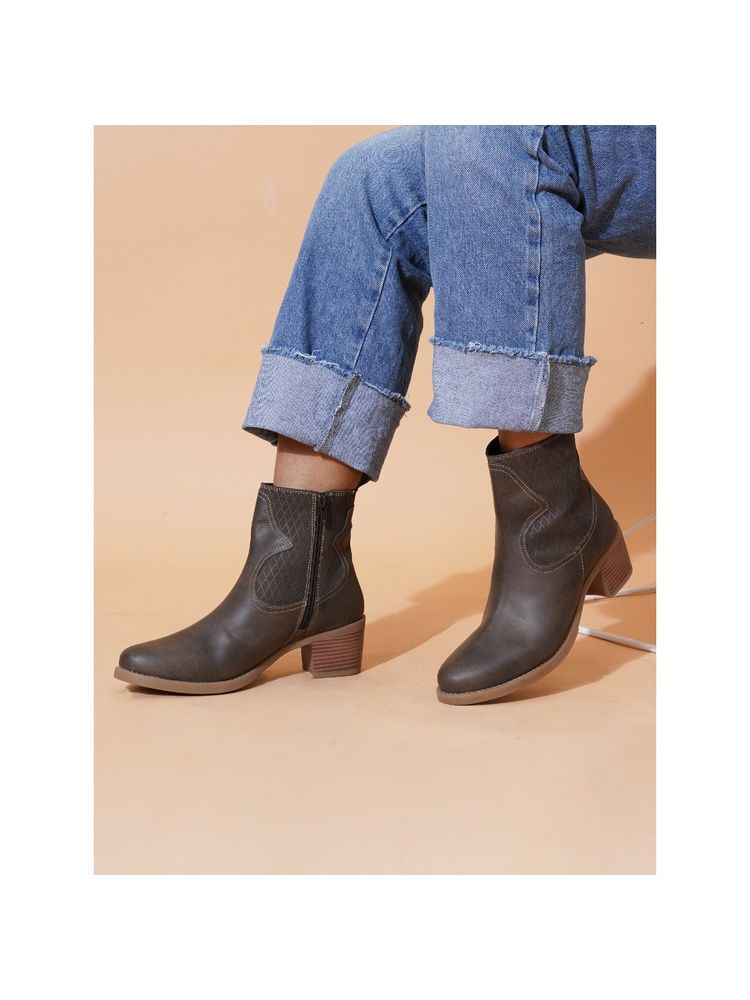CLOG LONDON Women Brown Casual Boots-image-40
