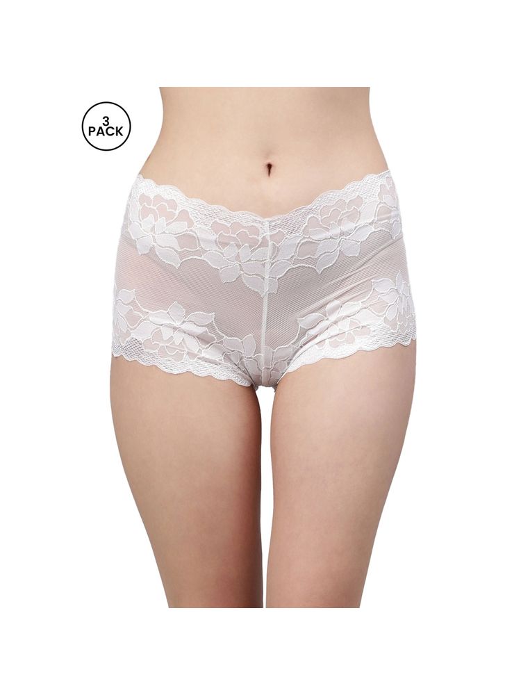 Cukoo Pack Of 3 Lacy White Panty-picture-20