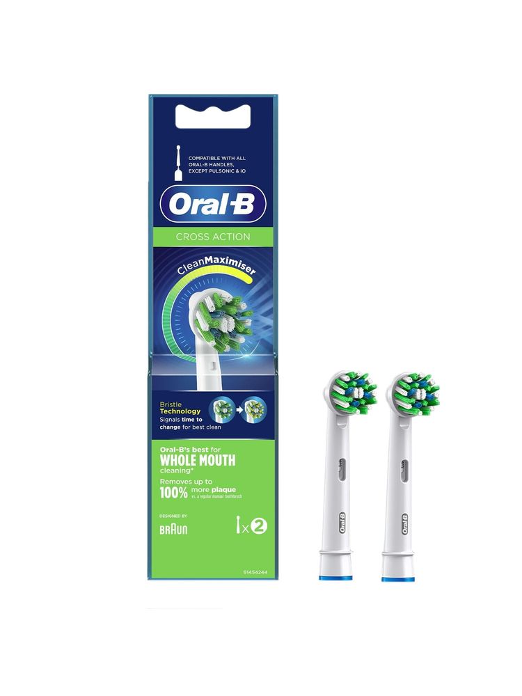Oral-B Cross Action Electric Toothbrush Replacement Heads - Pack of 2