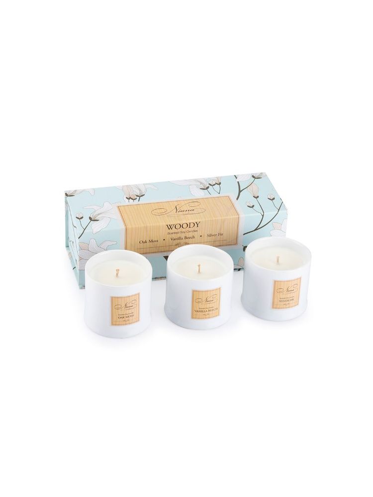 Niana Woody Collection - Set Of 3 Candles-image-34