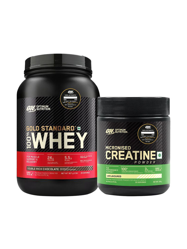 Optimum Nutrition Gold Standard 100% Whey Protein Double Rich Chocolate & Micronized Creatine