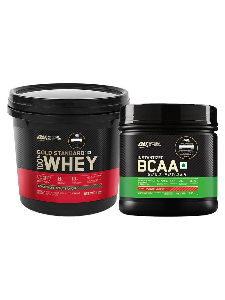 Optimum Nutrition Gold Standard 100% Whey Protein Double Rich Chocolate & BCAA Fruit Punch-image-46