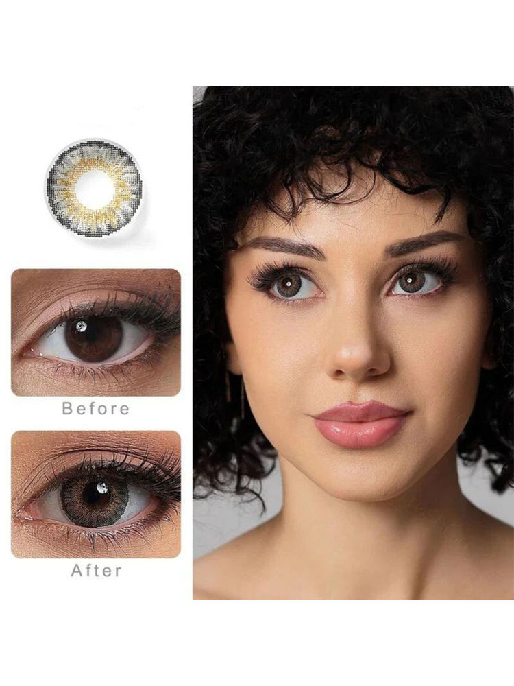 Optify Premium Colored Contact Lenses Zero Power - Grey-image-49