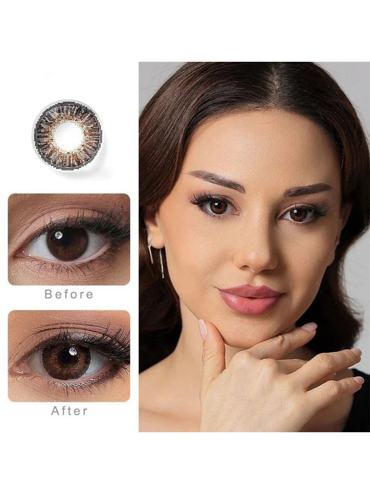Optify Premium Colored Contact Lenses Zero Power - Brown-picture-22