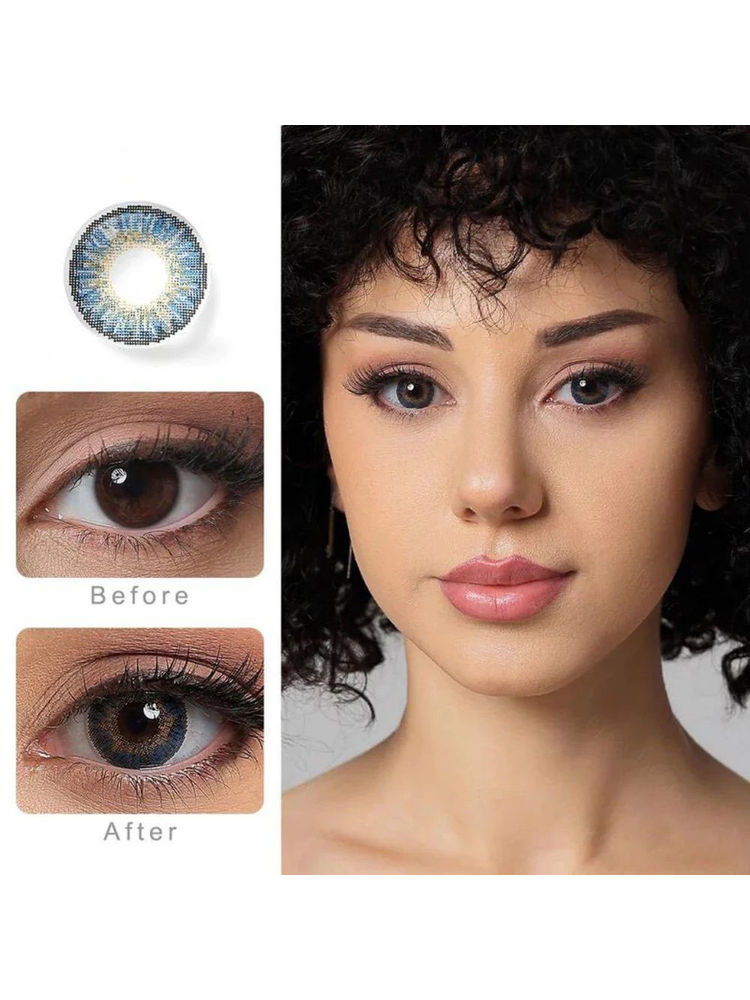 Optify Premium Colored Contact Lenses Zero Power - Blue-image-18