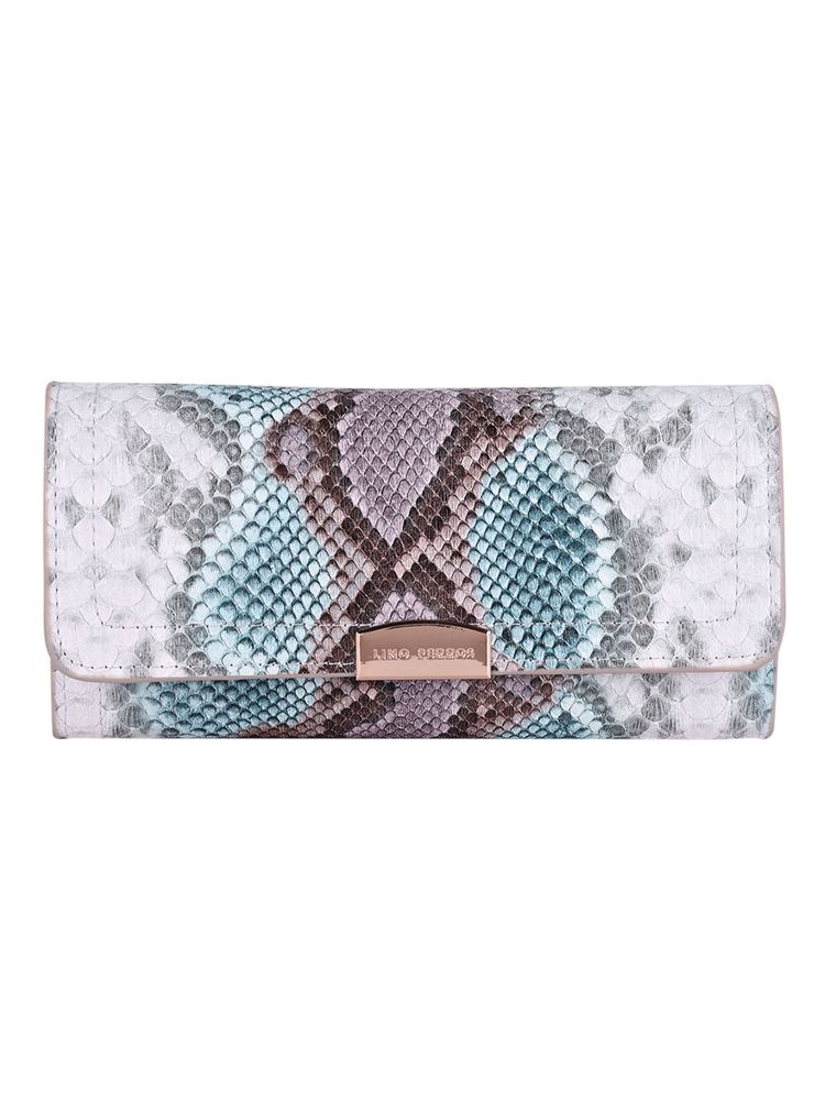 Lino Perros Womens Textured Grey Wallet (M)-image-10