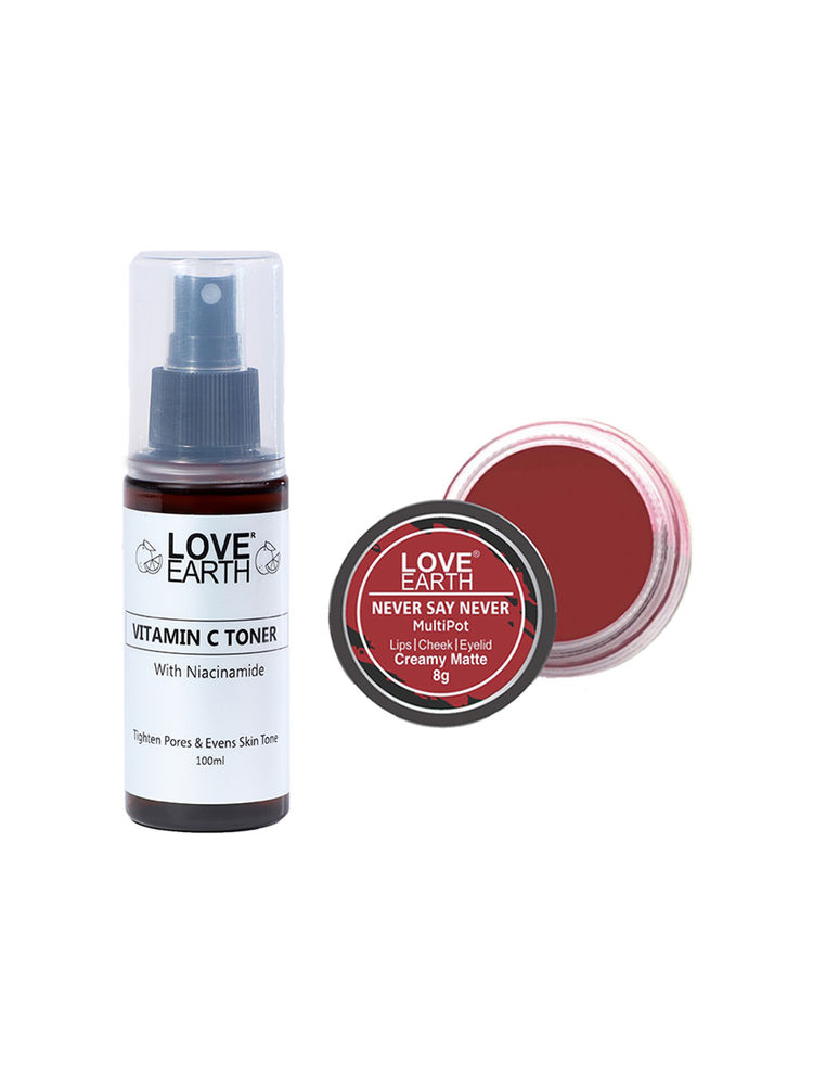 Love Earth Lip Tint & Cheek Tint Never Say Never + Vitamin C Toner-picture-36
