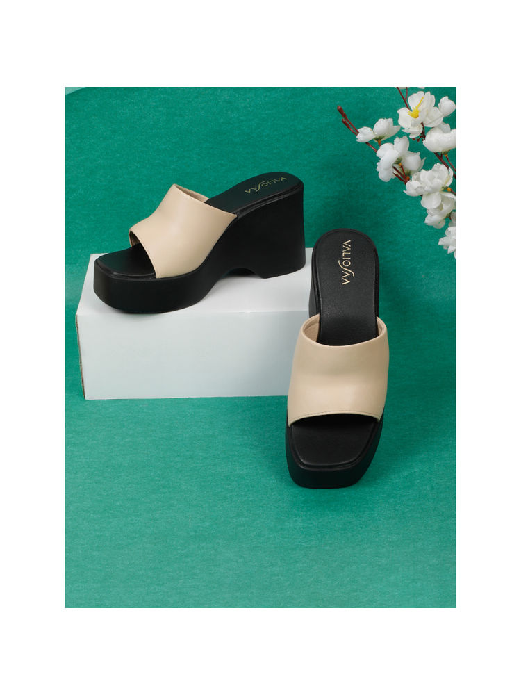 VALIOSAA Women Cream Wedges-picture-21