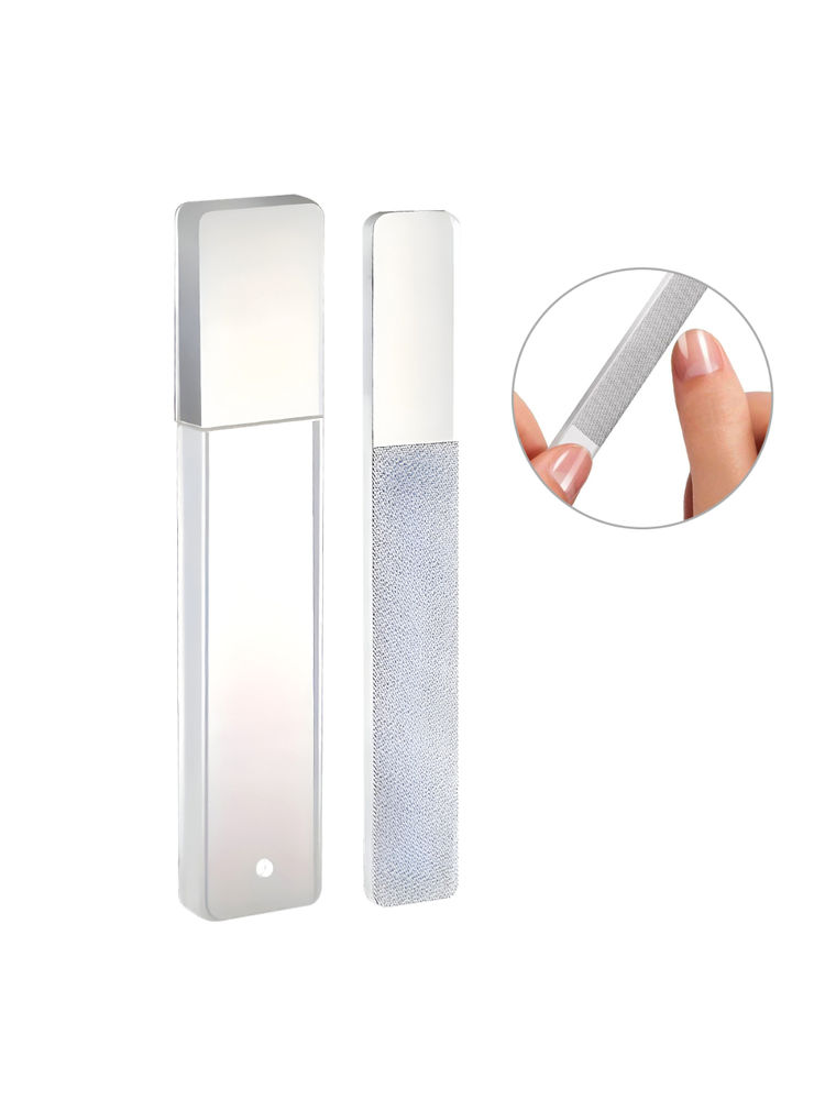Matra Crystal Glass Nail Filer Buffer Shiner Shaper Files Transparent Manicure Tool with Carry Case-picture-16