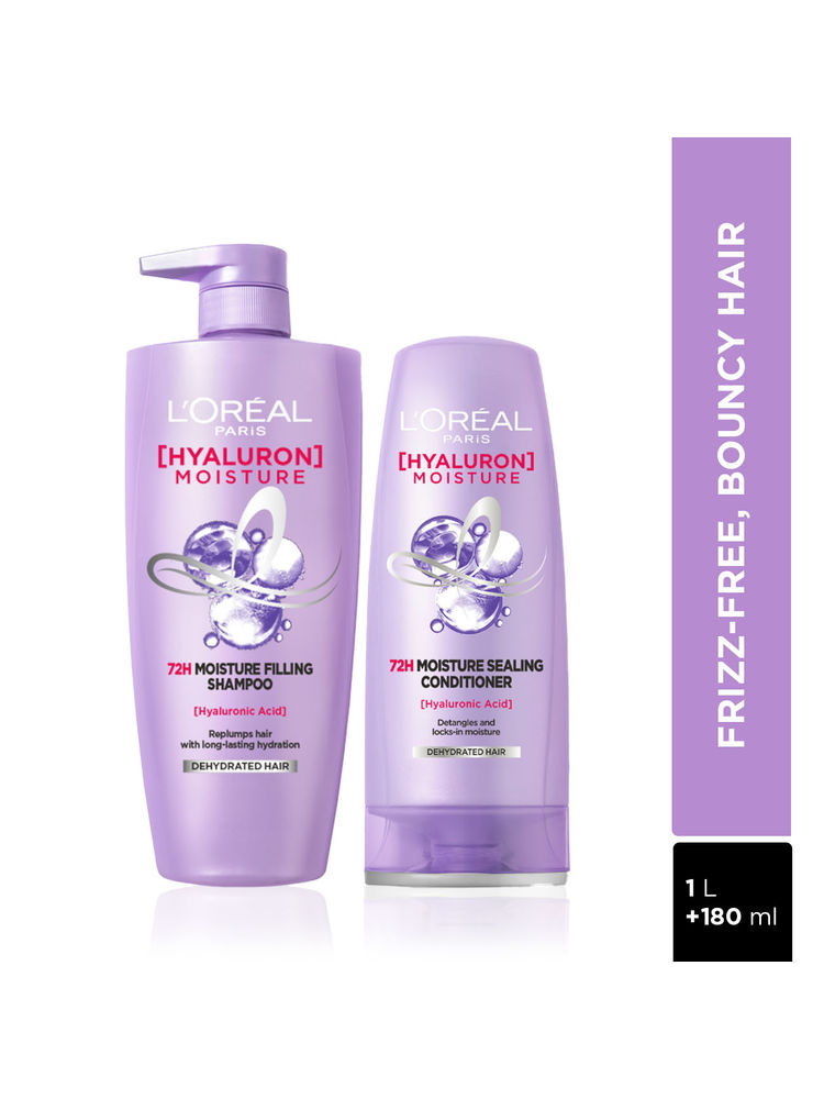 L'Oreal Paris Hyaluron Moisture Combo for 72HR Hydrated Hair Shampoo + Conditioner