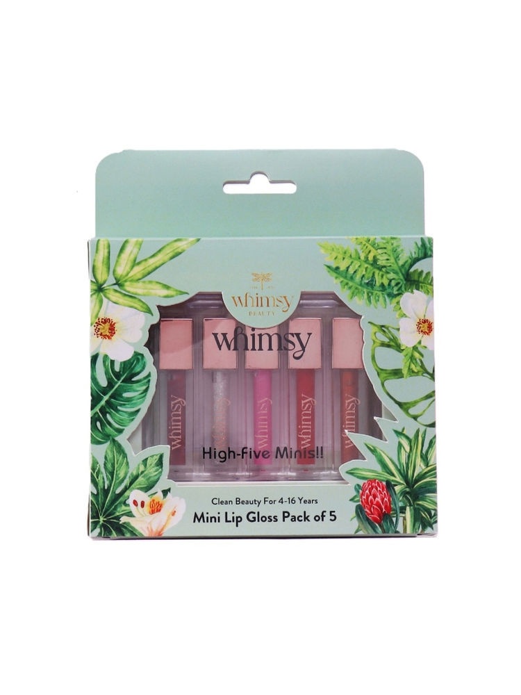 Whimsy Beauty Mini Lip Gloss Kit - 5-Pack For Kids, Preteens & Girls