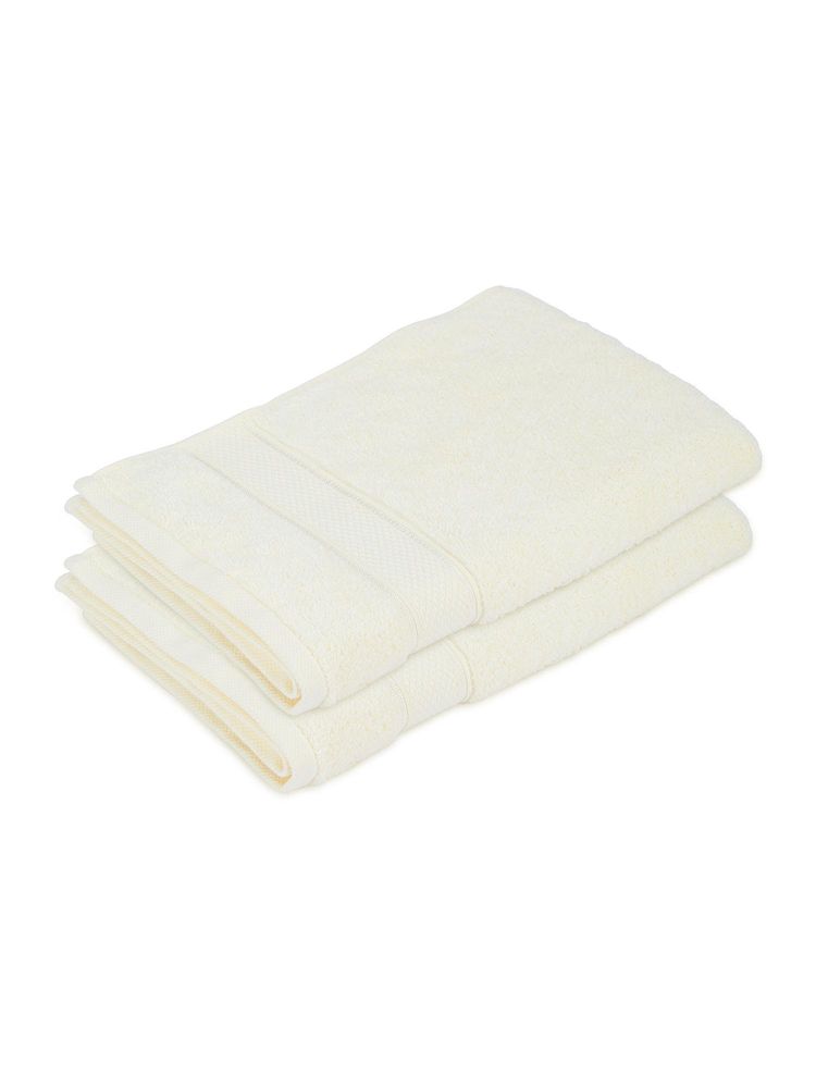 Boutique Living Luxe Loom Cotton Cream Hand Towels - (M) (Pack of 2)-picture-13